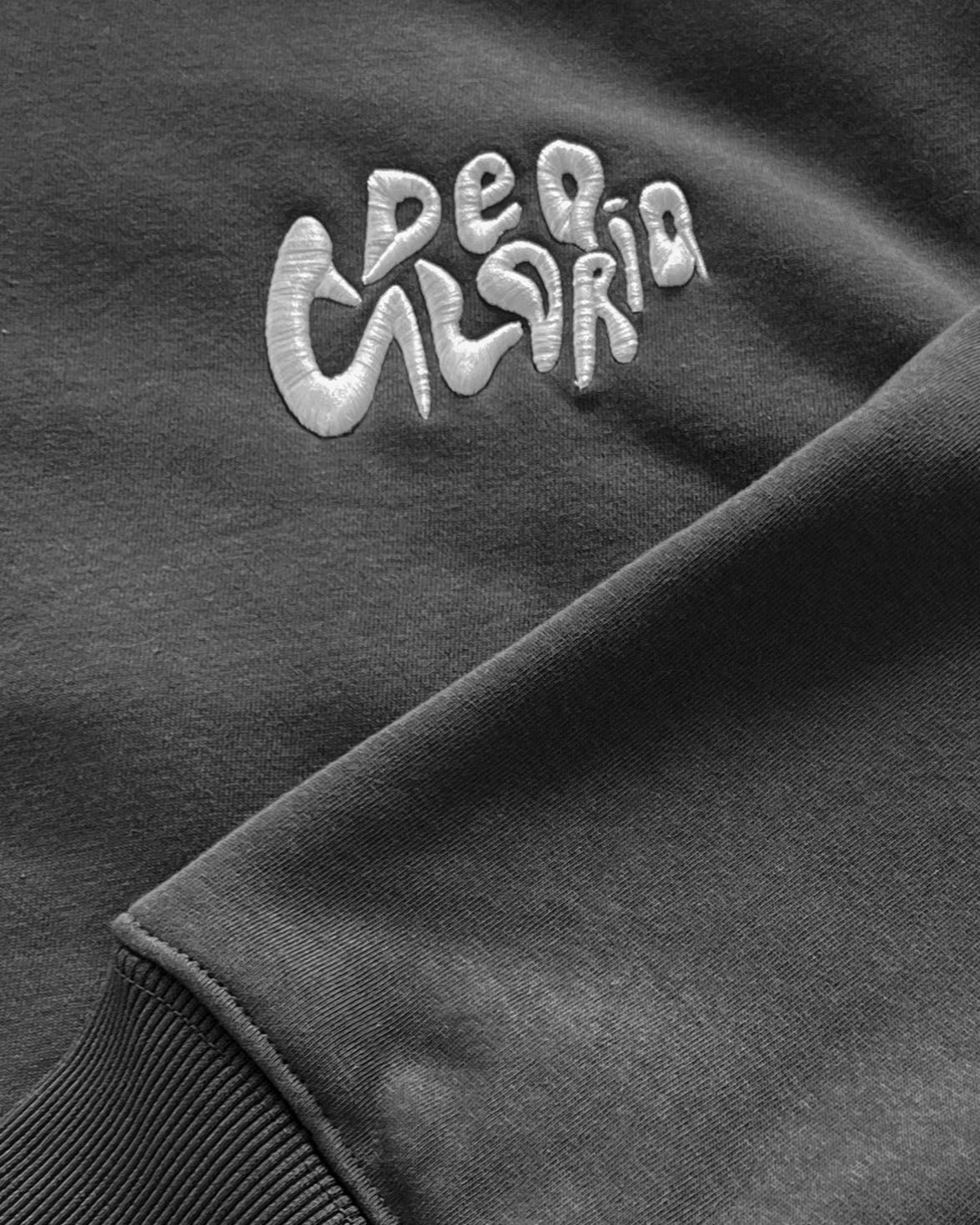 DEO GLORIA | CofS | 500gsm Grey Hoodie