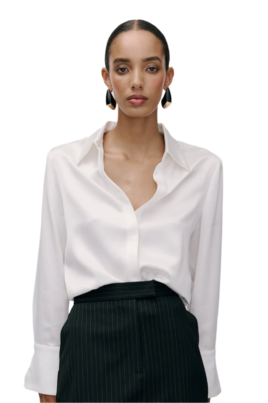 KIANA | Silky Shirt Ivory