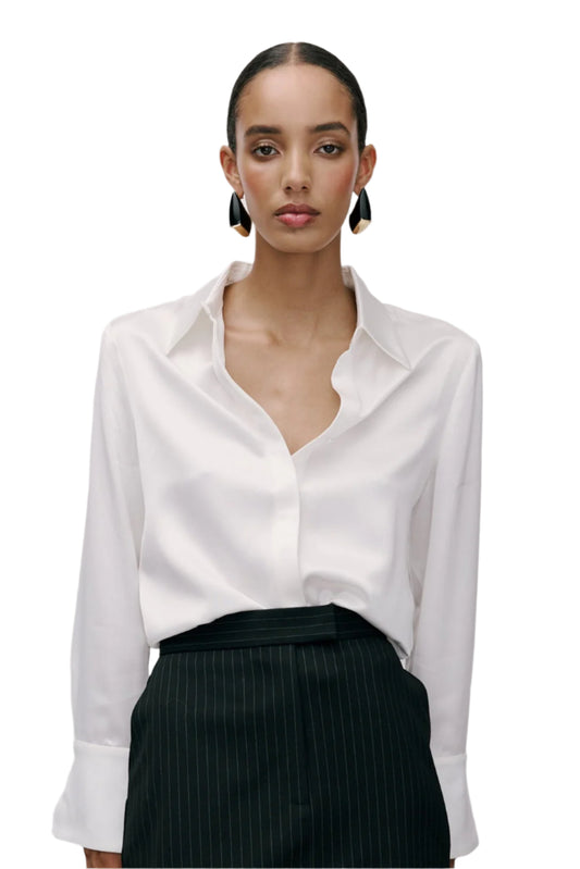 KIANA | Silky Shirt Ivory